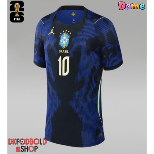 Brasilien Neymar Jr #10 Udebanetrøje Dame VM 2026 Kort ærmer